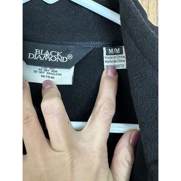 Black Diamond‎ Jacket Youth M Black Softshell Fleece Lined Zip Up Light Black - Picture 4 of 5